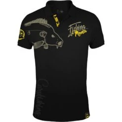 POLO HOMME HOT SPOT DESIGN FISHING MANIA CARPFISHING - NOIR