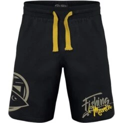 Devant 43 SHORT HOMME HOT SPOT DESIGN FISHING MANIA - NOIR/JAUNE