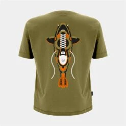 TEE SHIRT MANCHES COURTES HOMME KUMU TRUE LEATHER - KAKI